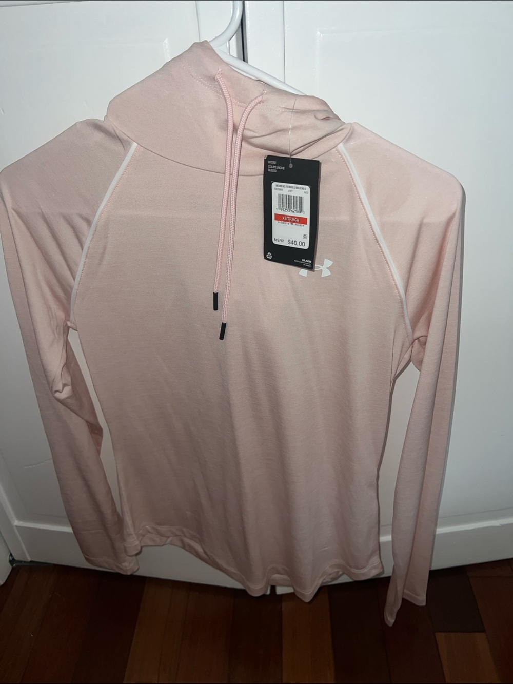 Under Armour Light Pink Hooded velocity wm hoodie